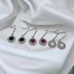 Σκουλαρίκια Σετ 3 ζευγάρια από Ανοξείδωτο ατσάλι με ζιργκον χρώμα ασημί-SK-πατρα patra