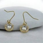 Σκουλαρίκια Σετ 3 ζευγάρια από Ανοξείδωτο ατσάλι με ζιργκον χρώμα χρυσό-SK-764 - Image 3