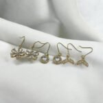 Σκουλαρίκια Σετ 3 ζευγάρια από Ανοξείδωτο ατσάλι με ζιργκον χρώμα χρυσό πατρα patra