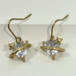 Σκουλαρίκια Σετ 3 ζευγάρια από Ανοξείδωτο ατσάλι με ζιργκον χρώμα χρυσό-SK-765 - Image 3