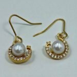 Σκουλαρίκια Σετ 3 ζευγάρια από Ανοξείδωτο ατσάλι με ζιργκον χρώμα χρυσό-SK-765 - Image 4