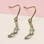 Σκουλαρίκια Σετ 3 ζευγάρια από Ανοξείδωτο ατσάλι με ζιργκον χρώμα χρυσό-SK-766 - Image 3