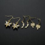 Σκουλαρίκια Σετ 3 ζευγάρια από Ανοξείδωτο ατσάλι με ζιργκον χρώμα χρυσό-SK-