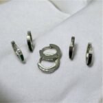 Σκουλαρίκια Σετ 3 ζευγάρια κρικάκια από Ανοξείδωτο ατσάλι με ζιργον,χρώμα ασημί-SK-