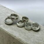 Σκουλαρίκια Σετ 3 ζευγάρια κρικάκια από Ανοξείδωτο ατσάλι,χρώμα ασημί-SK-772 - Image 2