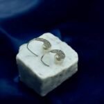 Σκουλαρίκια από Ανοξείδωτο ατσάλι με πέρλες και ζιργκον χρώμα ασημί-SK-781 - Image 2