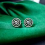 Σκουλαρίκια ΚΛΙΠ από ανοξείδωτο ατσάλι με πέτρα και ζιργκον χρώμα ασημί-SK-