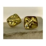 Σκουλαρίκια με ΚΛΙΠ από ανοξείδωτο ατσάλι χρώμα χρυσό-SK-795 - Image 2