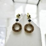 Σκουλαρίκια κρεμαστά γούνινα χειροποίητα animalprint-SK-