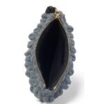 Χειροποίητη πλεκτή τσάντα φάκελος puffy χρώμα Γκρι-PL-132-87 - Image 2