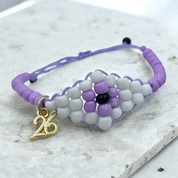 Χειροποίητο βραχιόλι Γούρι 2026 με χάντρες-BG-