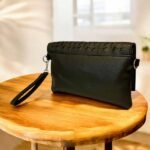 Τσαντάκι φάκελος με δυο λουριά χρώμα Μαύρο-TS-1198 - Image 2