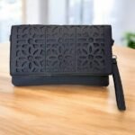 Τσαντάκι φάκελος με δυο λουριά χρώμα Μπλέ σκούρο-TS-