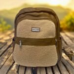 Σακίδιο πλάτης με γούνα χρώμα μπεζ/καφε-TS-1199