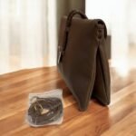 Τσάντα φάκελος ώμου και χιαστί χρώμα Καφέ-TS-1212 - Image 2