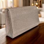 Τσάντα αμπιγιέ τύπου φάκελος χρώμα Χρυσό-TS-