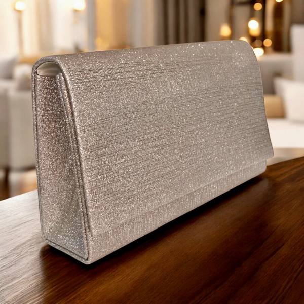 Τσάντα αμπιγιέ τύπου φάκελος χρώμα Χρυσό-TS-