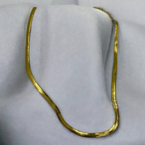 Αλυσίδα για το λαιμό φίδι από ανοξείδωτο ατσάλι χρώμα χρυσό-al-1011