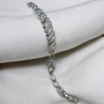 Κομψό Xuping βραχιόλι Επιχρυσωμένο18Κ με στρας χρώμα ασημί-BR-484 - Image 2