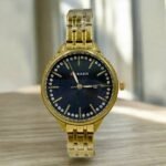 Γυναικείο Ρολόι Curren με ζιργκον,ατσάλινο μπρασελέ χρώμα Χρυσό-GR-