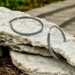 Σκουλαρίκια κρίκος από ανοξείδωτο ατσάλι με στρας -ασημί-SK-715