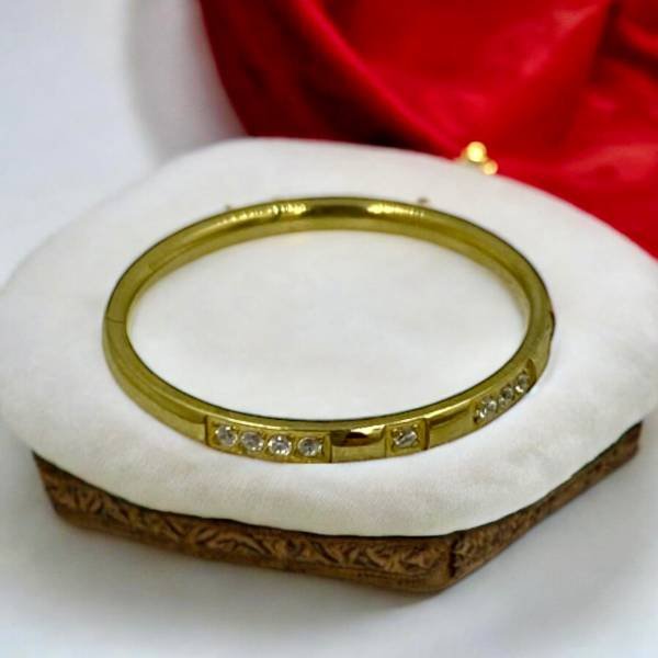 Δαχτυλίδι βεράκι με ζιργκον από ανοξείδωτο ατσάλι χρώμα χρυσό-D-