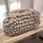 Χειροποίητη πλεκτή τσάντα Puffy χρώμα Πούρου ανοιχτό-PL-116-268