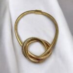 Βραχιόλι Κολιέ Σπιράλ Ατσάλινο χρώμα χρυσό-BR-