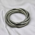 Βραχιόλι Κολιέ Σπιράλ Ατσάλινο χρώμα ασημί-BR-