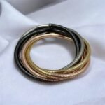 Βραχιόλι Κολιέ Σπιράλ Ατσάλινο ασημί/χρυσό/μαύρο/ροζχρυσό-BR-
