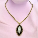 Χειροποίητο ατσάλινο κολιέ Φιλντισι χρώμα χρυσό