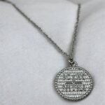 Ατσάλινο Κολιέ Κωνσταντινάτο χρώμα ασημί-K-764 - Image 2