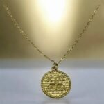 Ατσάλινο Κολιέ Κωνσταντινάτο χρώμα χρυσό-K-764 - Image 2