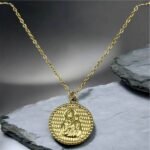 Ατσάλινο Κολιέ Κωνσταντινάτο χρώμα χρυσό-K-764