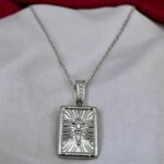 Ατσάλινο Κολιέ Κωνσταντινάτο χρώμα ασημί-K-