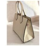 Τσάντα χειρός και χιαστί χρώμα Μπεζ-TS-1231 - Image 2