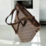 Ευρύχωρη Τσάντα ώμου χρώμα Μπεζ Καφέ-TS-1235 - Image 2