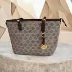 Ευρύχωρη Τσάντα ώμου χρώμα Μπεζ Καφέ-TS-1235