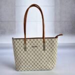 Ευρύχωρη Τσάντα ώμου χρώμα Μπεζ ταμπά-TS-1236 LARGE