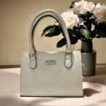 Τσάντα χειρός και χιαστί χρώμα Εκρού-TS-