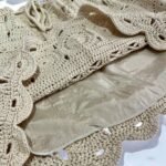 Χειροποίητη πλεκτή φούστα Μίνι με βελονάκι , χρώμα μπεζ - Image 3