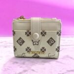 Γυναικείο πορτοφόλι μικρό χρώμα Εκρού-P-