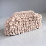 Χειροποίητη πλεκτή τσάντα Puffy χρώμα Εκρού-PL-116-599