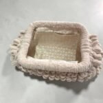 Χειροποίητη πλεκτή τσάντα Puffy χρώμα Εκρού-PL-116-599 - Image 2