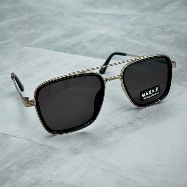 Unisex Γυαλιά Ηλίου Ασημί Σκελετός Μαύρος Φακός MAXAIR GL26803
