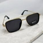 Unisex Γυαλιά Ηλίου Χρυσός Σκελετός Μαύρος Φακός MAXAIR GL26803