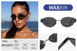 Γυναικεία Γυαλιά Ηλίου MAXAIR Χρυσός Σκελετός με Μαύρος Φακό GL26810 - Image 2