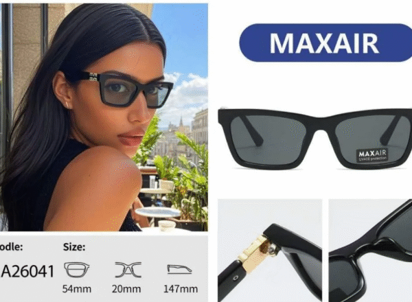Γυναικεία Γυαλιά Ηλίου Μαύρο Σκελετός με Μαύρο Φακό MAXAIR GL26041
