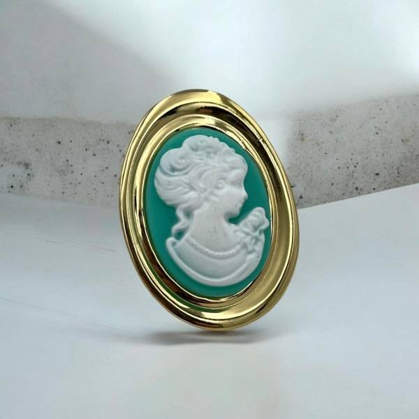 &Alpha;&tau;&sigma;ά&lambda;&iota;&nu;&omicron; &Delta;&alpha;&chi;&tau;&upsilon;&lambda;ί&delta;&iota; Cameo Vintage Style &pi;&rho;ά&sigma;&iota;&nu;&omicron;/&alpha;&sigma;&pi;&rho;&omicron;/&chi;&rho;&upsilon;&sigma;ό