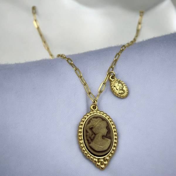 &Alpha;&tau;&sigma;ά&lambda;&iota;&nu;&omicron; &Kappa;&omicron;&lambda;&iota;έ Cameo Vintage Style &mu;&pi;&epsilon;&zeta;&kappa;&alpha;&phi;έ/&chi;&rho;&upsilon;&sigma;ό-&Kappa;-805